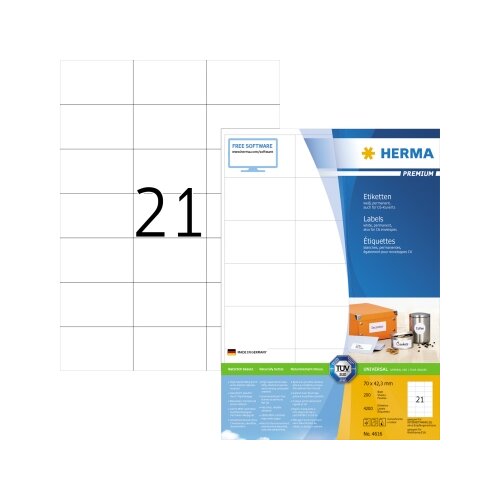 HERMA Universaletikett PREMIUM 70 x 42,3 mm (B x H)