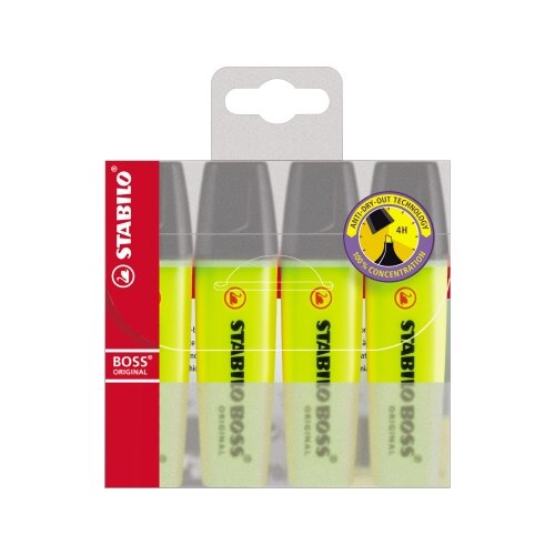 STABILO® Textmarker BOSS® ORIGINAL 4 St./Pack.