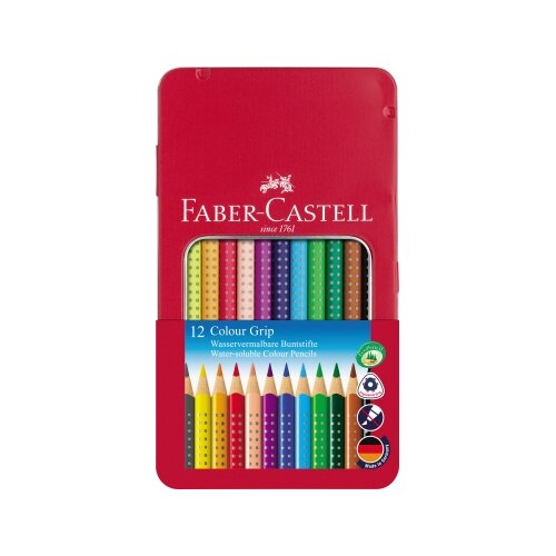 Faber-Castell Buntstift Colour GRIP Metalletui 12 St./Pack.