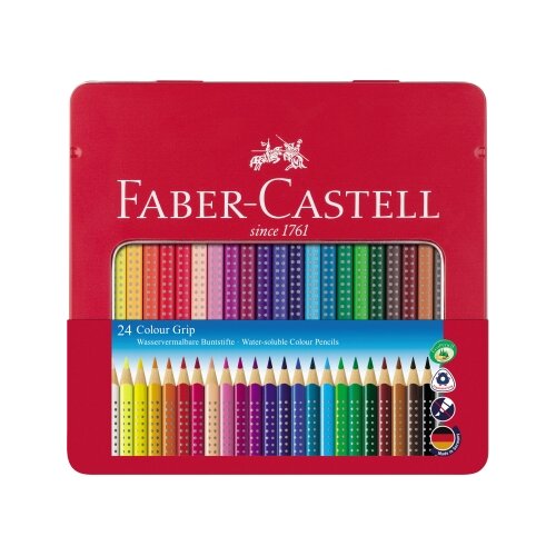 Faber-Castell Buntstift Colour GRIP Metalletui 24 St./Pack.