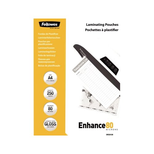 Fellowes® Laminierfolie Enhance 80 DIN A4