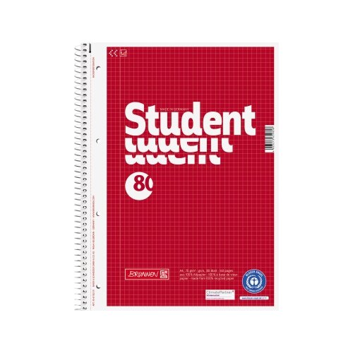BRUNNEN Collegeblock Student Recycling DIN A4 kariert