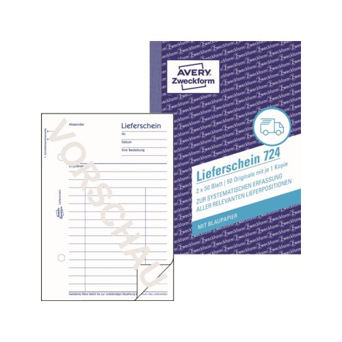Avery Zweckform Lieferschein 724