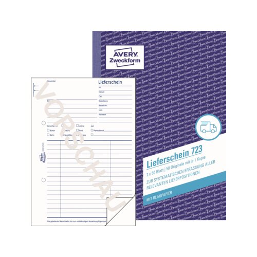 Avery Zweckform Lieferschein 723