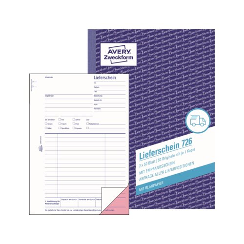 Avery Zweckform Lieferschein 726
