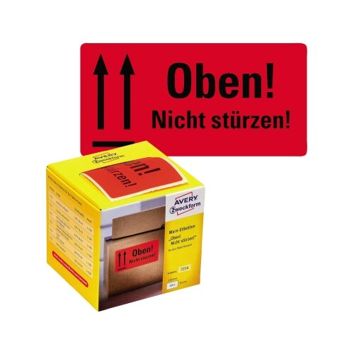 Avery Zweckform Hinweisetikett 100 x 50 mm (B x H) Oben! Nicht stürzen!