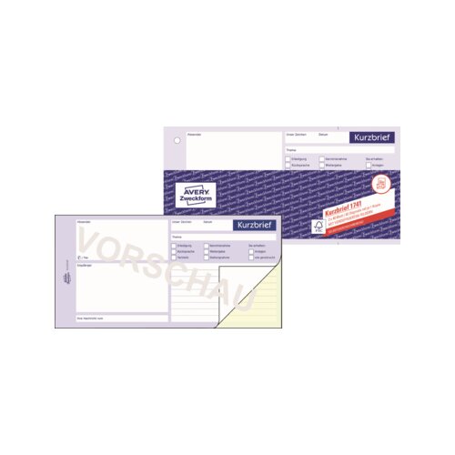 Avery Zweckform Kurzbrief 1741