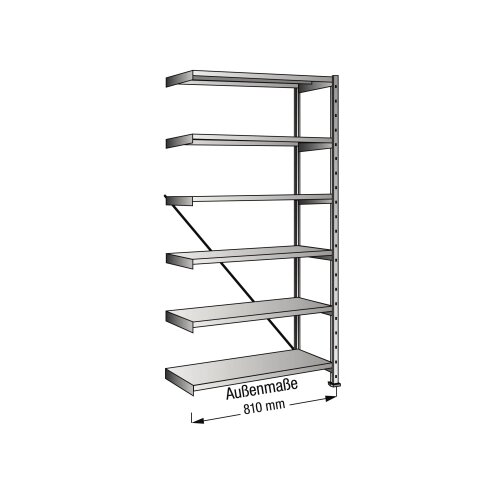 SCHOLZ Anbauregal M100 800 x 2.280 x 200 mm (B x H x T)