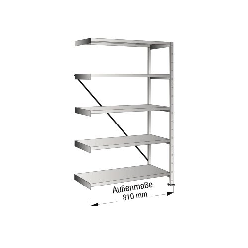 SCHOLZ Anbauregal M80 800 x 1.920 x 500 mm (B x H x T)