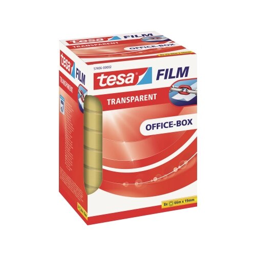 tesa® Klebefilm tesafilm® transparent Office-Box 19 mm x 66 m (B x L) 8 St./Pack.