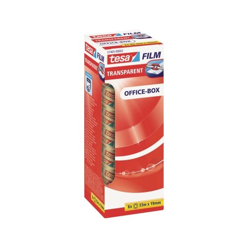tesa® Klebefilm tesafilm® transparent Office-Box 19 mm x 33 m (B x L) 8 St./Pack.