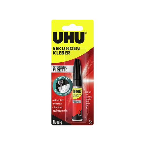 UHU® Sekundenkleber blitzschnell PIPETTE Control