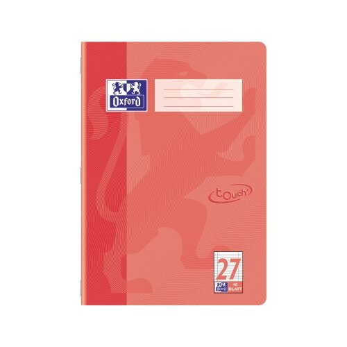 Oxford Schulheft Touch DIN A4 liniert mit Rand innen/außen Lineatur 27