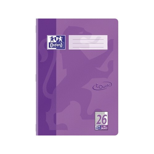 Oxford Schulheft Touch DIN A4 kariert mit Rand Lineatur 26