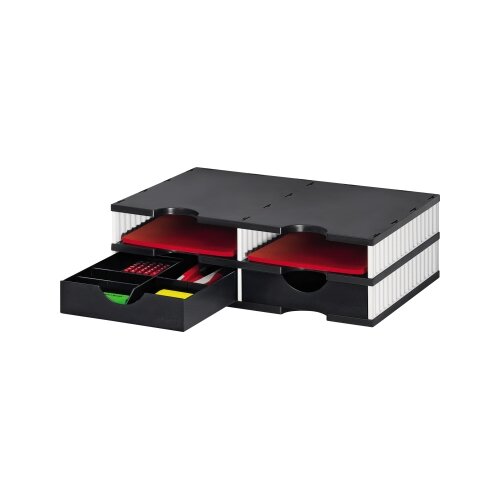 styro Dokumentenablage Grundeinheit styrodoc duo 4 Fächer