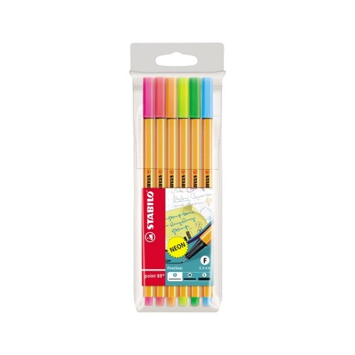 STABILO® Fineliner point 88® Neon 6 St./Pack.