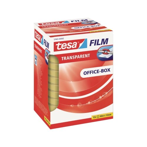 tesa® Klebefilm tesafilm® transparent Office-Box 12 mm x 66 m (B x L) 12 St./Pack.