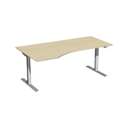 Geramöbel Schreibtisch Elektro Flex 1.800 x 650-1.250 x 800/1.000 mm (B x H x T) ahorn