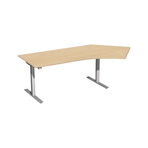 Geramöbel Schreibtisch Elektro Flex 2.166 x 650-1.250 x 800/1.131 mm (B x H x T) buche