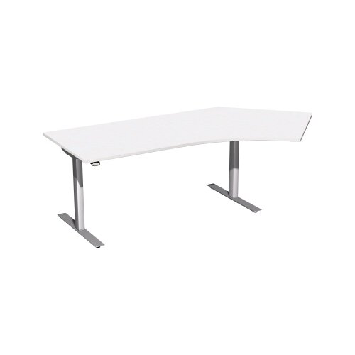Geramöbel Schreibtisch Elektro Flex 2.166 x 650-1.250 x 800/1.131 mm (B x H x T) weiß