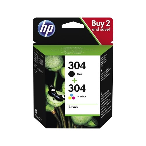 HP Tintenpatrone 304 schwarz, cyan/magenta/gelb
