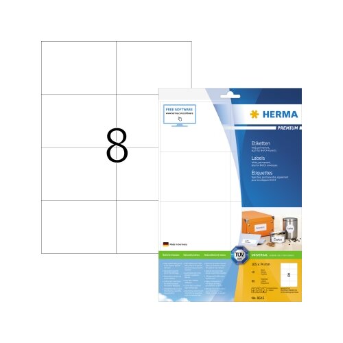 HERMA Universaletikett PREMIUM 105 x 74 mm (B x H)