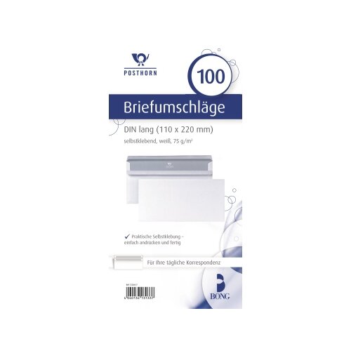 POSTHORN Briefumschlag DIN lang ohne Fenster