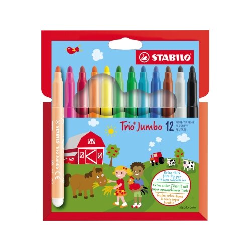 STABILO® Fasermaler Trio® Jumbo 12 St./Pack.