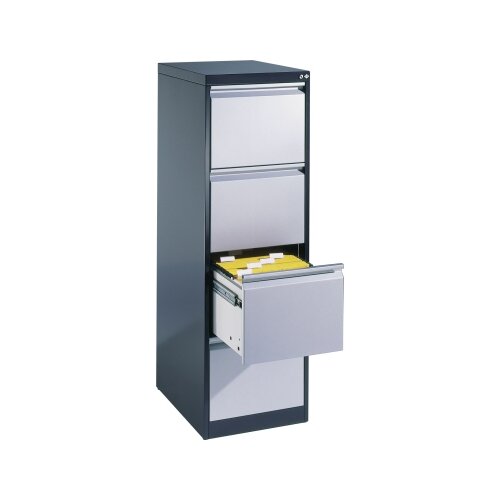 C+P Hängeregistraturschrank Acurado 433 x 1.357 x 590 mm (B x H x T) schwarzgrau