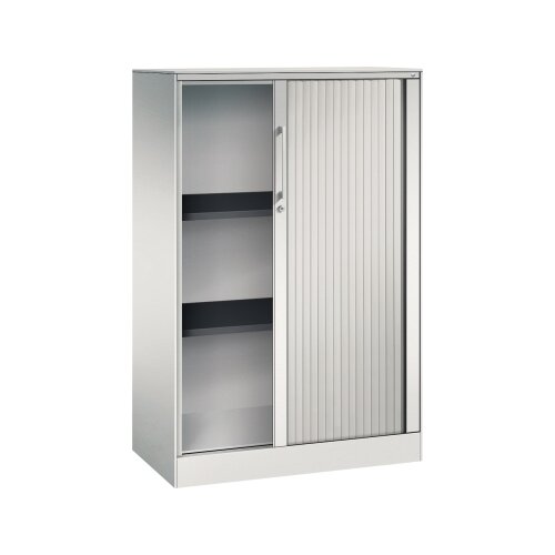 C+P Rollladenschrank Asisto 3 Ordnerhöhen 800 x 1.310 x 435 mm (B x H x T) lichtgrau