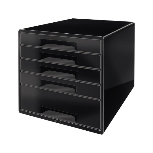 Leitz Schubladenbox CUBE 5 Schubladen schwarz