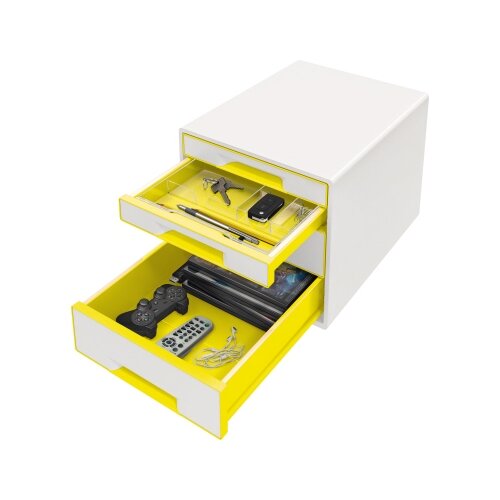 Leitz Schubladenbox WOW CUBE 4 Schubladen