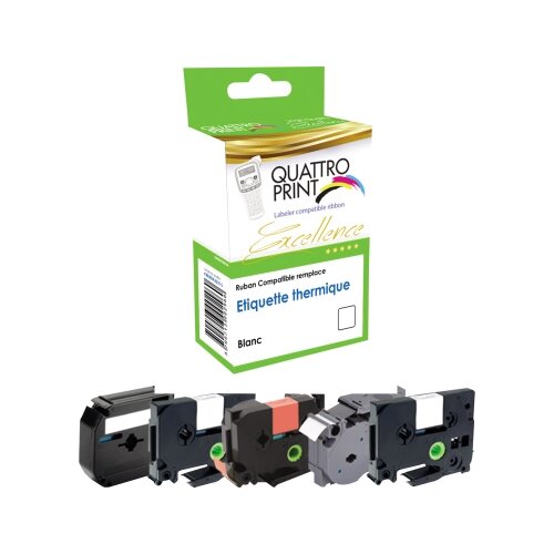 Quattro-Print Schriftbandkassette 9 mm x 8 m (B x L) Kompatibel mit Brother M-K221