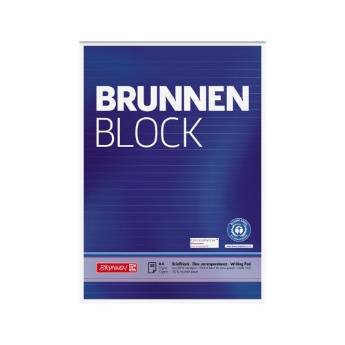 BRUNNEN Briefblock Recycling DIN A4 liniert