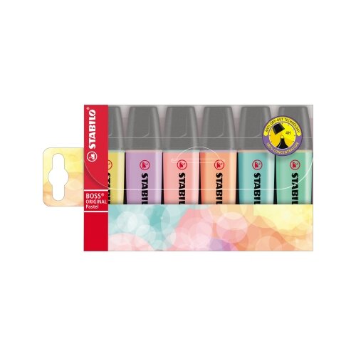STABILO® Textmarker BOSS® ORIGINAL Pastel 6 St./Pack.