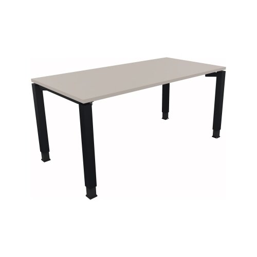 Schreibtisch all in one 1.600 x 680-820 x 800 mm (B x H x T) lichtgrau