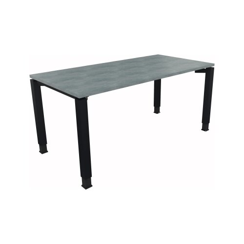 Schreibtisch all in one 1.600 x 680-820 x 800 mm (B x H x T) beton hell