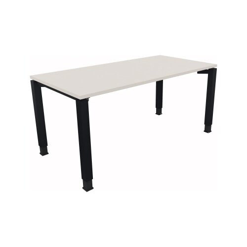 Schreibtisch all in one 1.600 x 680-820 x 800 mm (B x H x T) diamantweiß