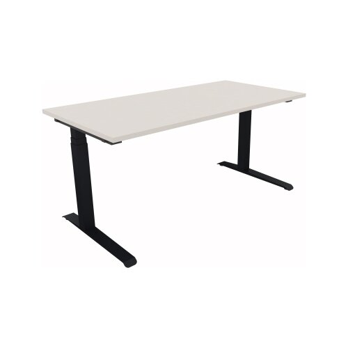 Schreibtisch all in one 1.600 x 645-1.275 x 800 mm (B x H x T) anthrazit metallic