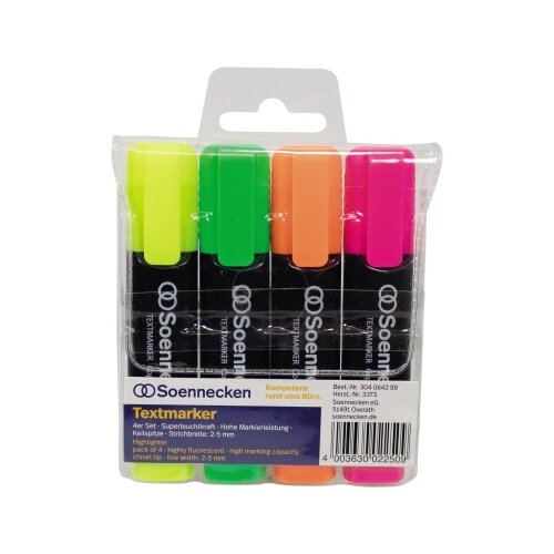 Soennecken Textmarker 4 St./Pack.