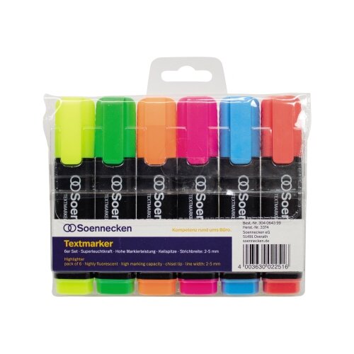 Soennecken Textmarker 6 St./Pack.