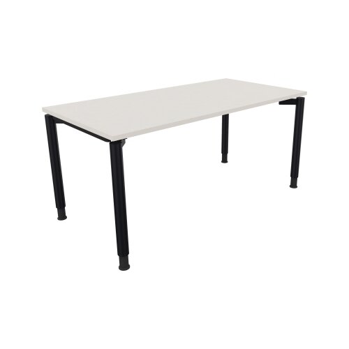 Schreibtisch all in one 1.600 x 680-820 x 800 mm (B x H x T) diamantweiß