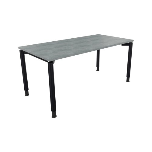 Schreibtisch all in one 1.600 x 680-820 x 800 mm (B x H x T) beton hell