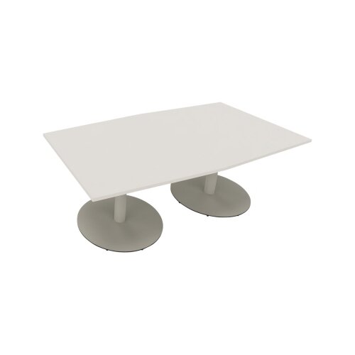 Konferenztisch communication 2.000 x 720 x 1.000/1.100 mm (B x H x T) silberaluminium
