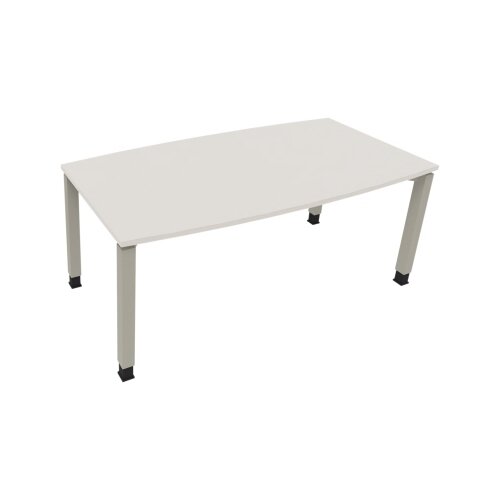 Konferenztisch communication 1.800 x 680-820 x 800/900 mm (B x H x T) silberaluminium