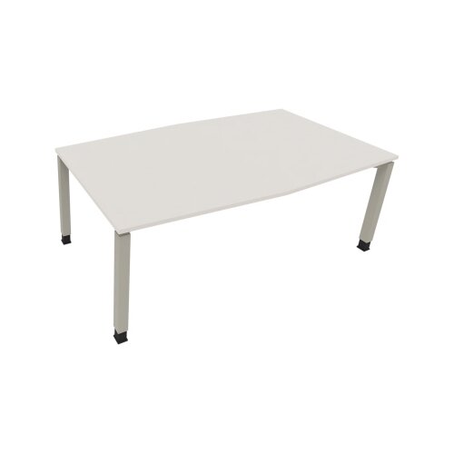 Konferenztisch communication 2.000 x 680-820 x 1.000/1.100 mm (B x H x T) silberaluminium