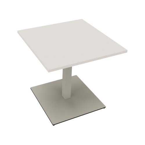 Konferenztisch communication 800 x 720 x 800 mm (B x H x T) silberaluminium