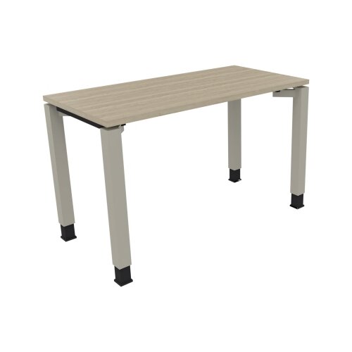 Schreibtisch all in one 1.200 x 680-820 x 600 mm (B x H x T) Vierfuß Quadratrohr eiche natur
