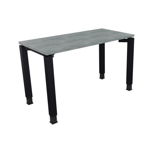 Schreibtisch all in one 1.200 x 680-820 x 600 mm (B x H x T) Vierfuß Quadratrohr beton hell