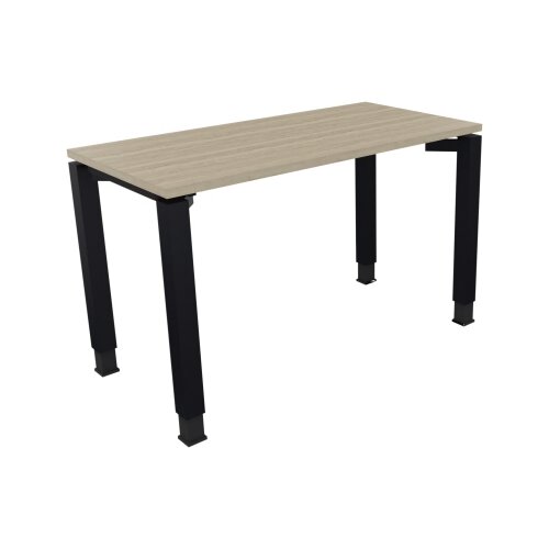 Schreibtisch all in one 1.200 x 680-820 x 600 mm (B x H x T) Vierfuß Quadratrohr eiche Natur
